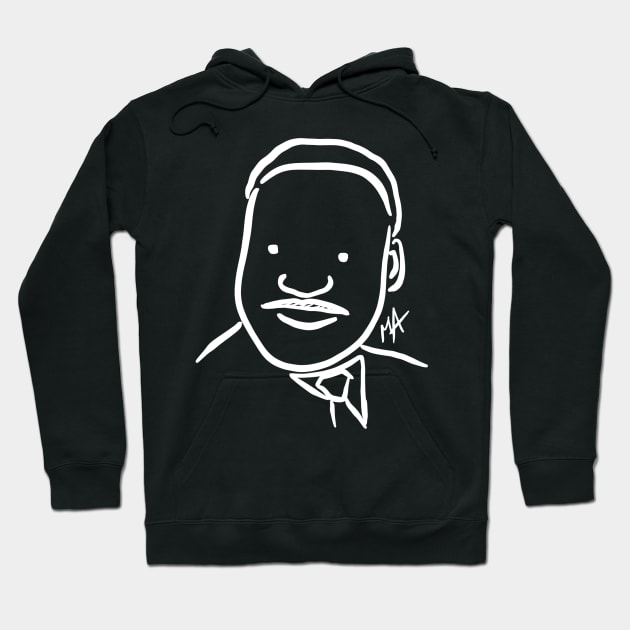 MLK Portrait design also available in black and with quotes Martin Luther King Jr Hoodie TeePublic